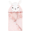 Baby Vision - Hudson Baby Unisex Baby Cotton Animal Face Hooded Towel, Pink Llama Image 1