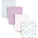 Baby Vision - Hudson Baby Unisex Baby Cotton Flannel Receiving Blankets, Peacock Image 1