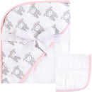 Baby Vision - Hudson Baby Unisex Baby Cotton Hooded Towel and Washcloth, Little Lamb Image 1