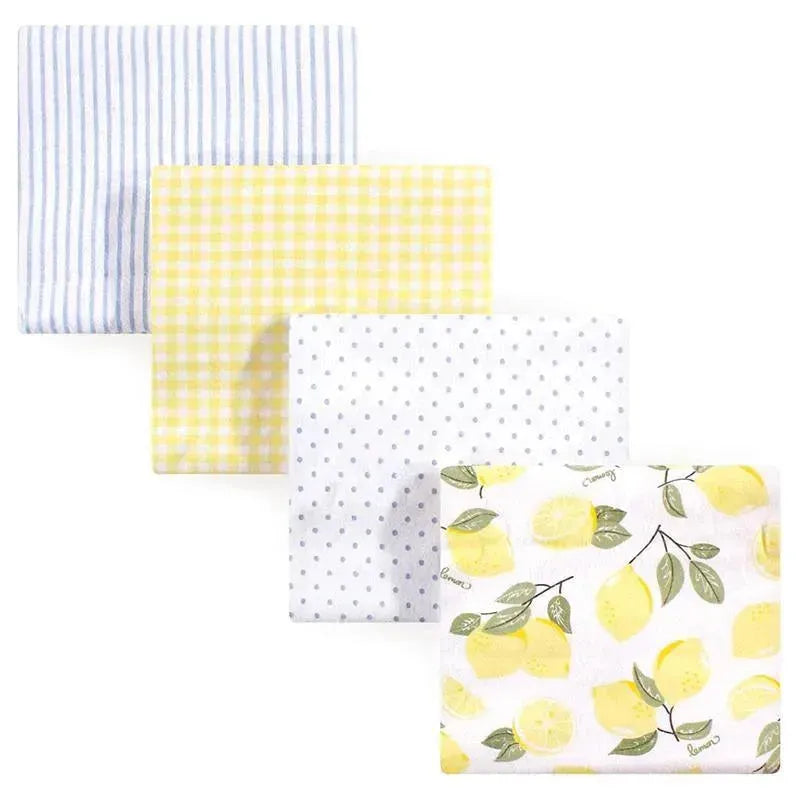 Baby Vision - Hudson Baby Unisex Baby Cotton Flannel Receiving Blankets, Lemons Image 1