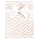 Baby Vision Silky Plush Blanket, Tan Chevron Image 1