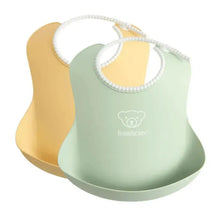 Babybjorn - 2Pk Baby Bib Powder Yellow/Powder Green Image 1