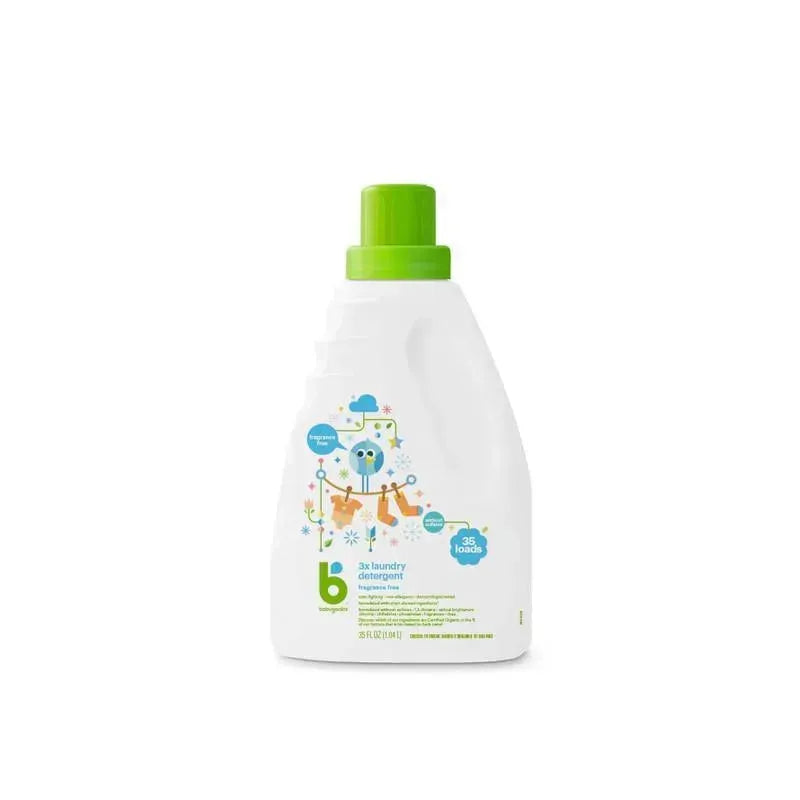 Babyganics 3x Laundry Detergent, Fragrance Free, 35 FL oz. Image 1