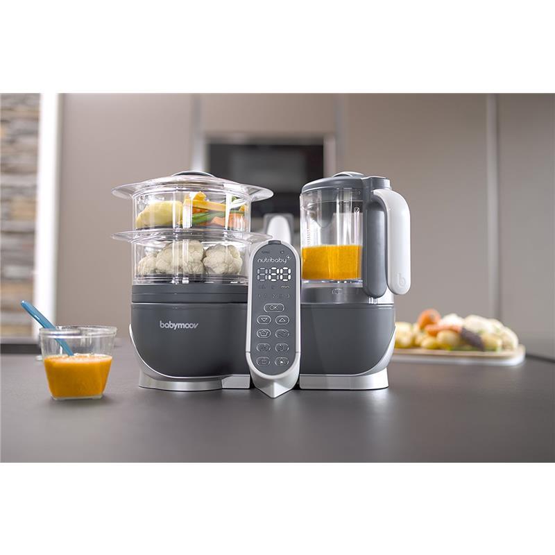 Babymoov Duo Meal Station 5-in-1 Food Maker with Steam Cooker, Blend & Puree, Grey Image 4