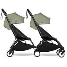Stokke - Yoyo Double Stroller Bundle, Olive/White Image 2