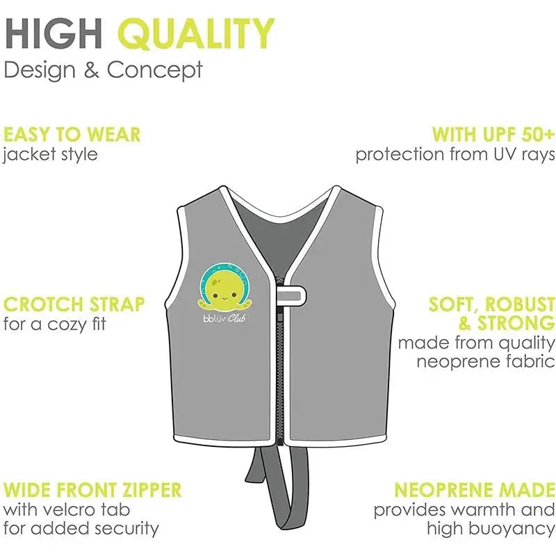 Bblüv Näj - Evolutive Neoprene Swim Vest, Grey Image 6