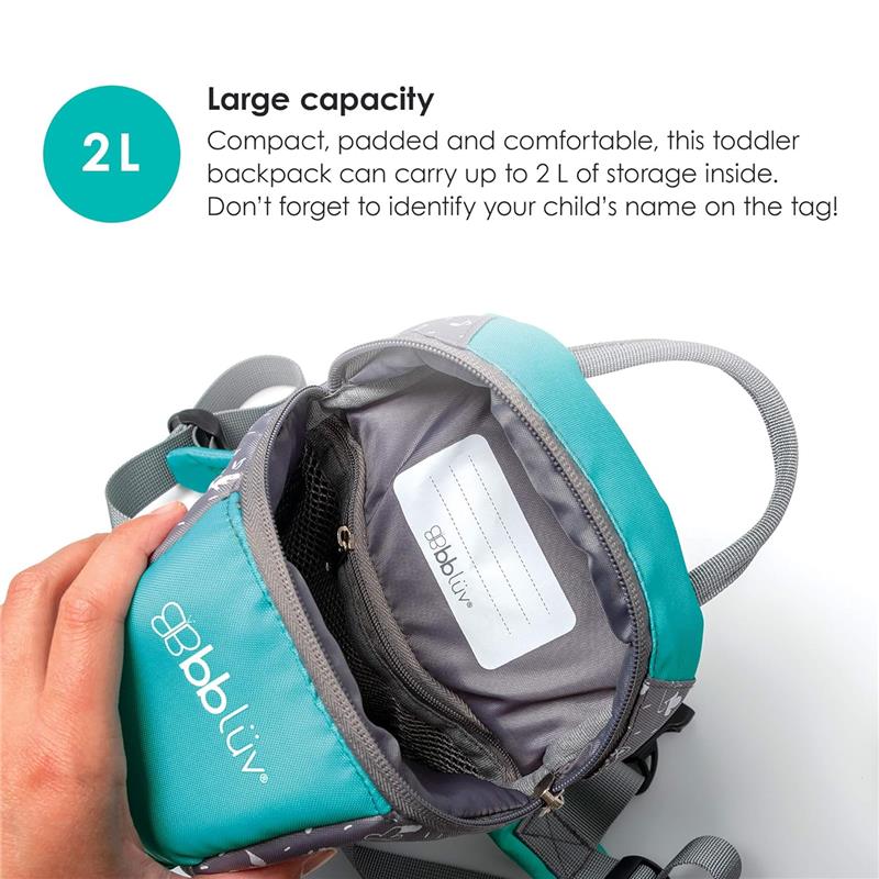 Bbluv - Päk (Aqua) - Toddler Backpack With Rein Image 4