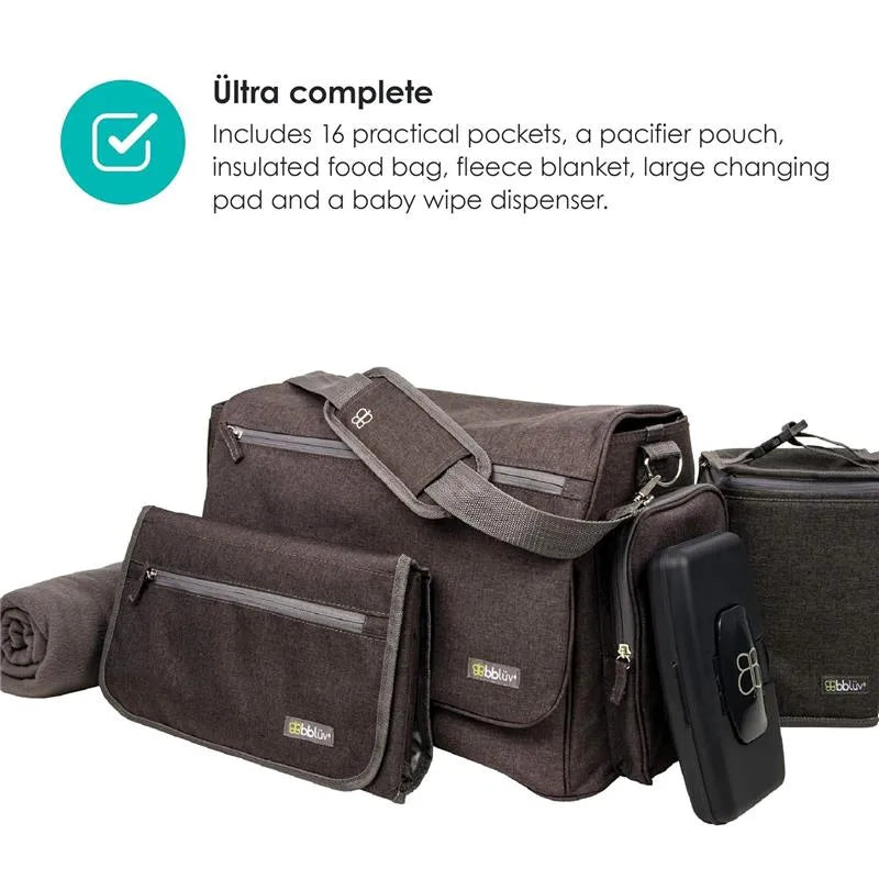 Bbluv - Ultra Complete Diaper Bag, Charcoal Image 6