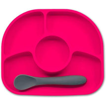 Bbluv - Yümi 4-Section Silicone Plate And Spoon, Pink Image 1