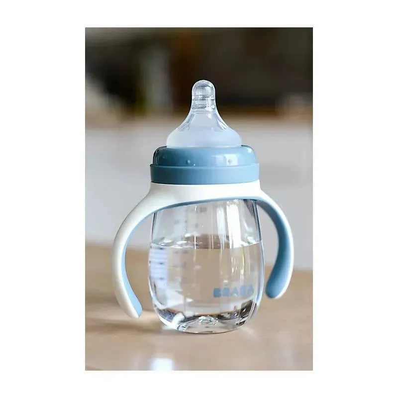 Beaba - 2-in-1 Bottle To Sippy Learning Cup, Rain Image 5