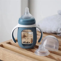 Beaba - 2-In-1 Glass Training Cup, Rain Image 2