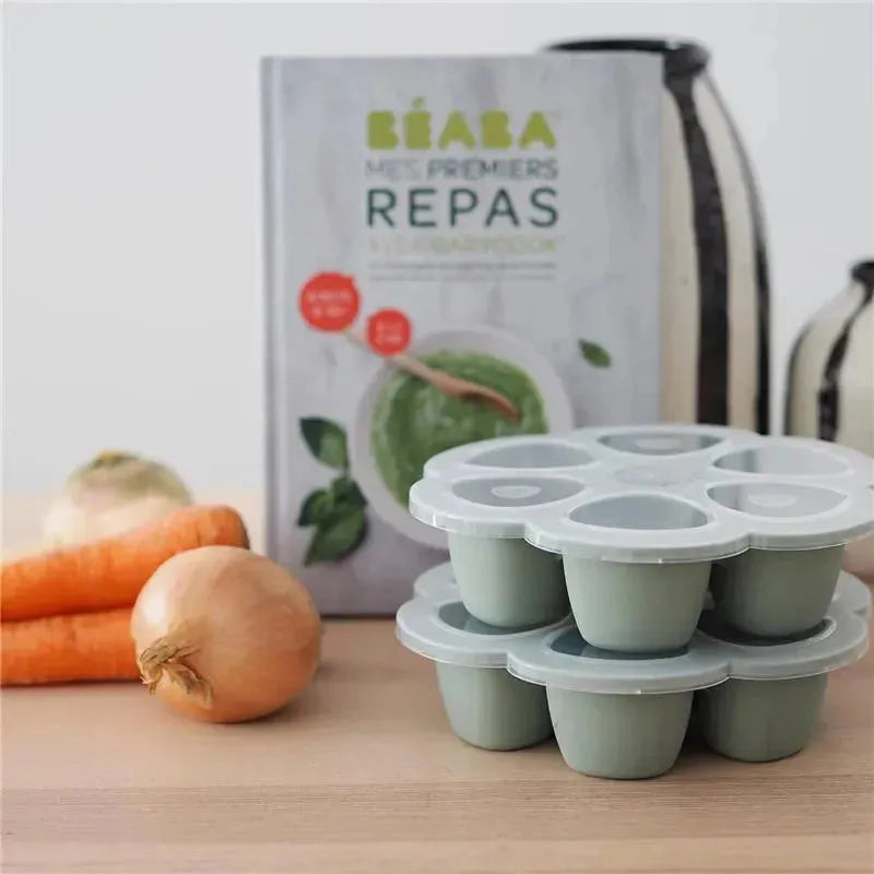Beaba - Multiportions Silicone Baby Food Storage Container, Sage Image 2