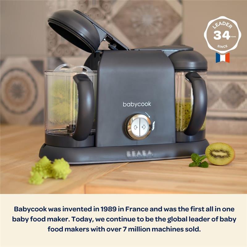 Beaba - Babycook Duo 4 in 1 Baby Food Maker, Charcoal Image 5