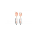 Beaba - 2Pk Second Stage Ergonomic Cutlery, Rose Image 6