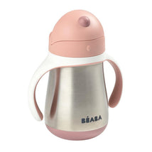 Beaba - Stainless Steel Straw Sippy Cup, Rose Image 2