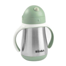 Beaba - Stainless Steel Straw Sippy Cup, Sage Image 1