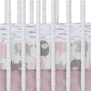 Bedtime Originals Eloise Fitted Crib Sheet, White/Grey/Pink Image 2