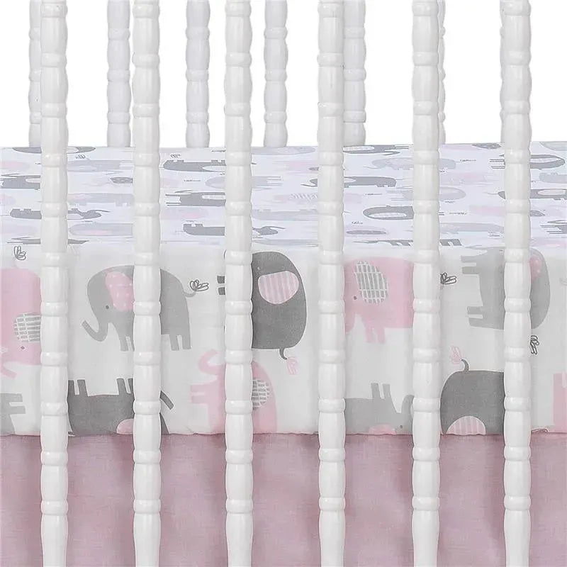 Bedtime Originals Eloise Fitted Crib Sheet, White/Grey/Pink Image 2
