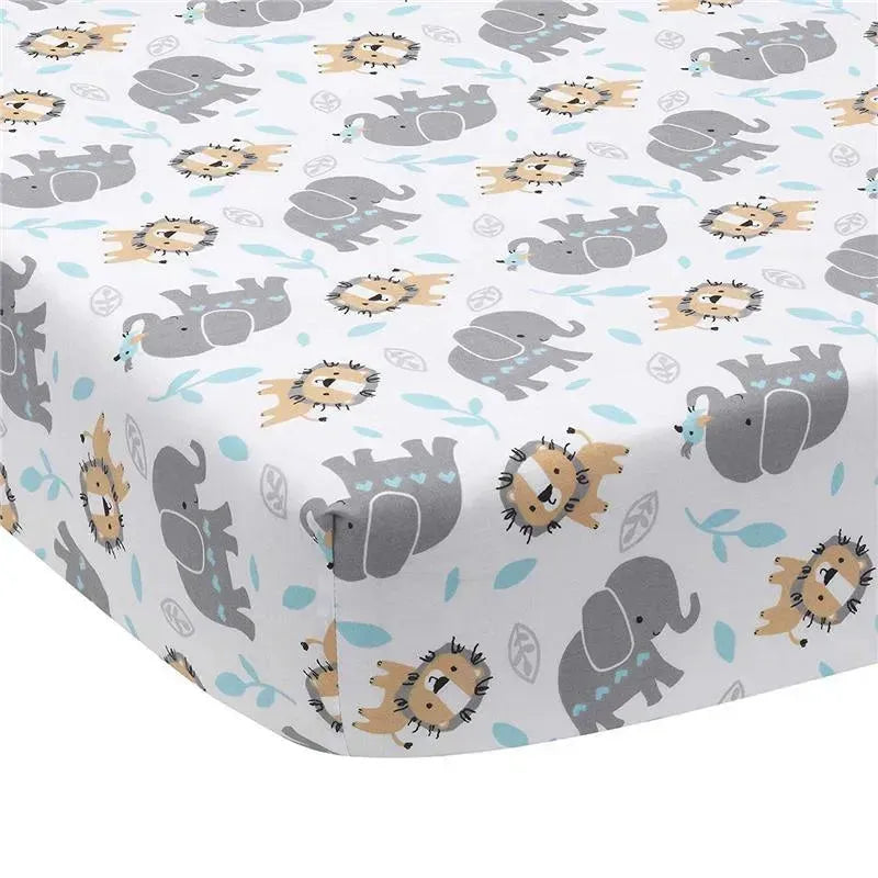 Bedtime Originals Jungle Fun Fitted Crib Sheet Image 1