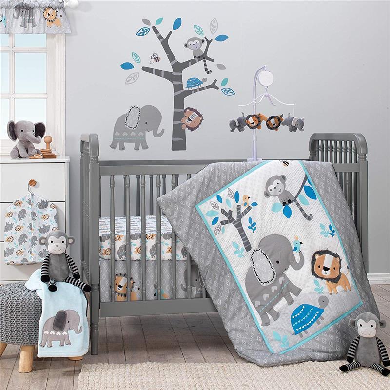 Bedtime Originals Jungle Fun Musical Baby Crib Mobile, Lion/Elephant Image 7