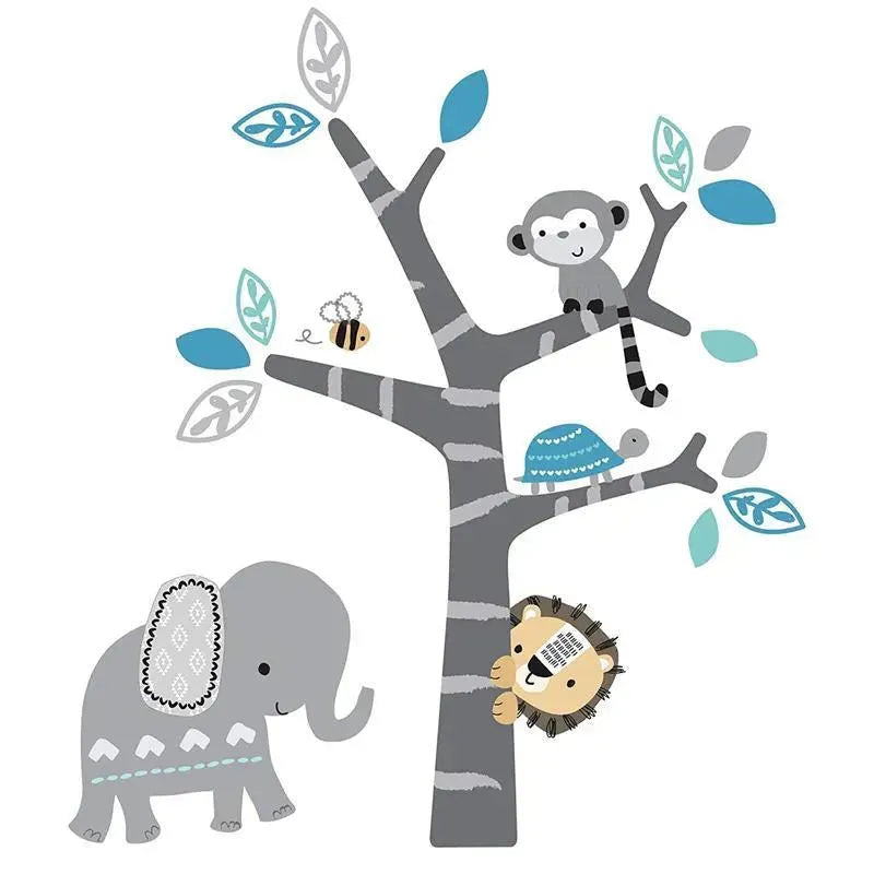 Bedtime Originals Jungle Fun Wall Decals, Tree & Animals Image 1