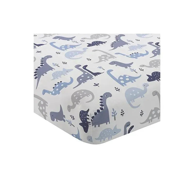 Bedtime Originals Roar Dinosaur 3 Piece Crib Bedding Set, Blue/Gray Image 2