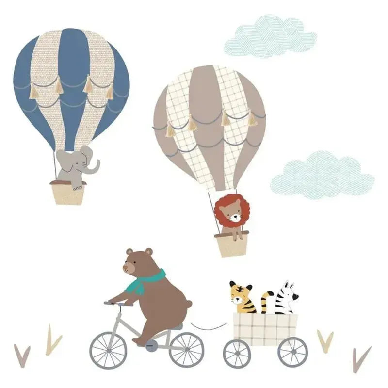 Bedtime Originals - Up Up & Away Hot Air Ballon Animals Wall Decals Image 1