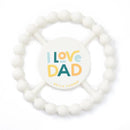 Bella Tunno - Happy Teether, Soft & Easy Grip Baby Teether Toy, Non-Toxic and BPA Free, I Love Dad  Image 1