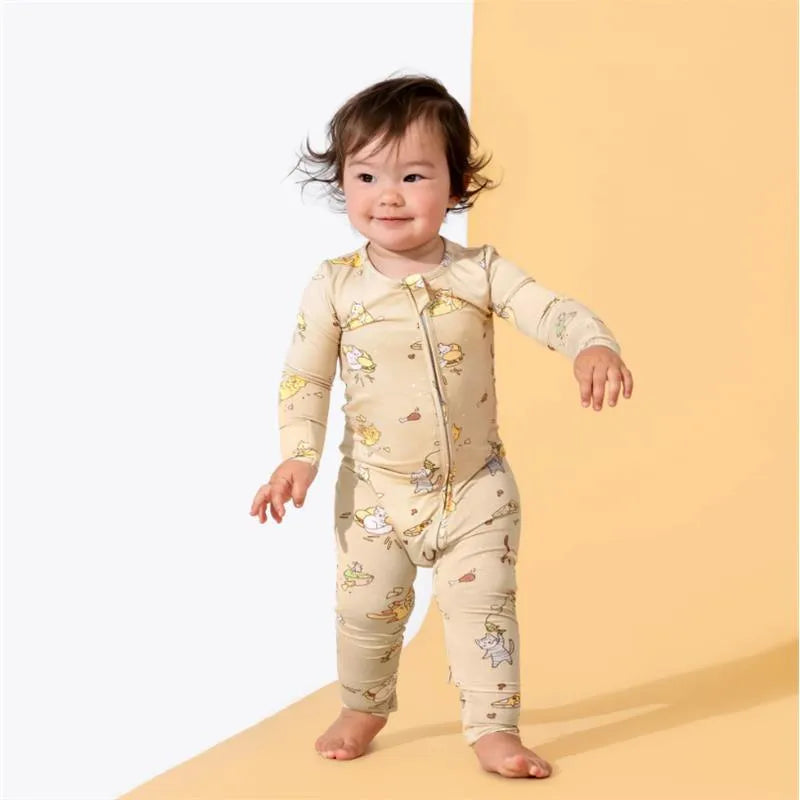 Bellabu Bear - Toddler Sushi Cat Kids Bamboo Footie Image 3