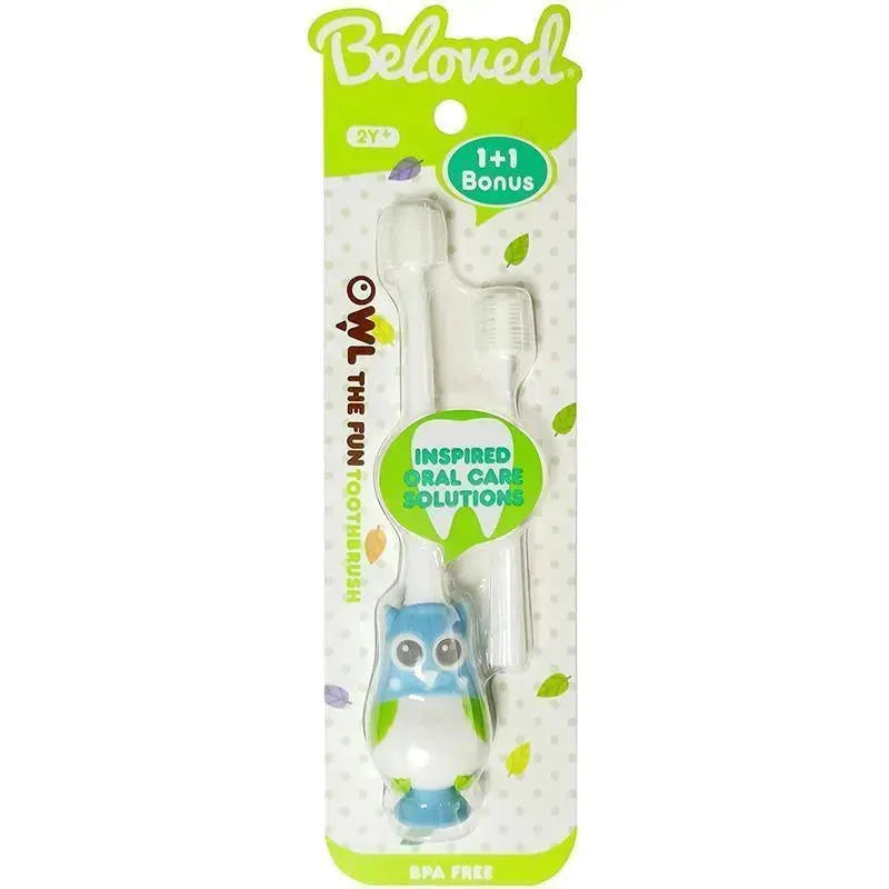 Beloved Owl The Fun Kids Toothbrush Blue 2Y + Image 2