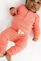 Berry Ribbed Joggers - MacroBaby