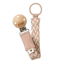 Bibs - Pacifier Clip Braid, Blush/Ivory Image 1