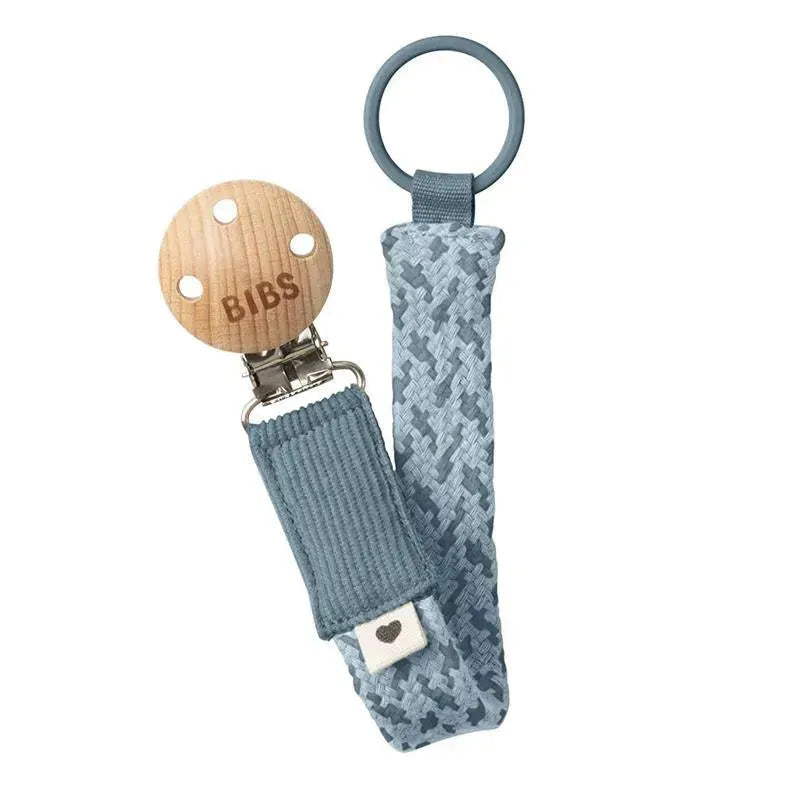 Bibs - Pacifier Clip, Petrol/Baby Blue Image 1