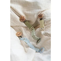 Bibs - Pacifier Clip, Petrol/Baby Blue Image 2