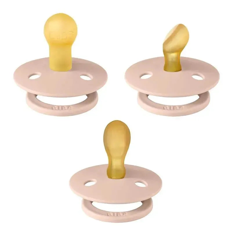 Bibs - Pacifiers 0-6 Months, 3-Pack Soothers, BPA-Free Symmetrical Nipple, Blush Image 3