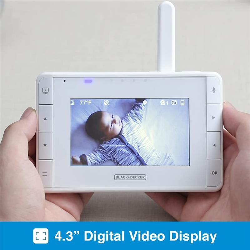 Black + Decker - 4.3 Digital Video Baby Monitor with Pan-Tilt-Zoom Camera Image 10