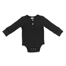 Black Ribbed Bodysuit - MacroBaby