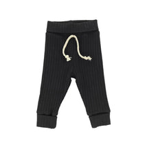 Black Ribbed Joggers - MacroBaby