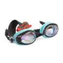 Bling 2O Drag Race Car Frame Swim Goggle, Acqua/Black Image 1
