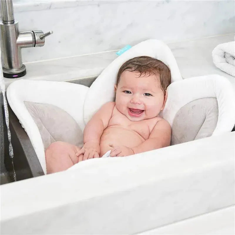 Blooming Bath Lotus - Baby Bath Seafoam, White/Gray Image 5