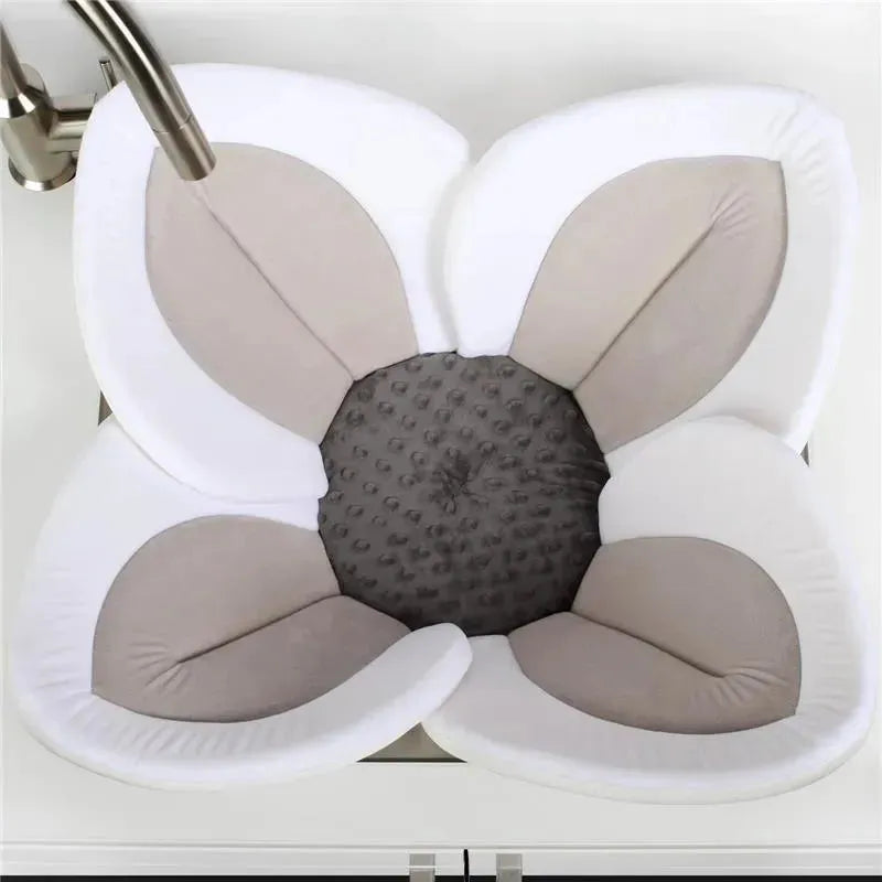 Blooming Bath Lotus - Baby Bath Seafoam, White/Gray Image 9