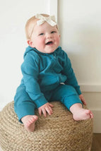 Blue Jay Zip Up Hooded Romper - MacroBaby