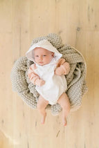 Blush Colorblock Hoodie Romper - MacroBaby
