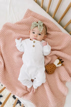 Blush Waffle Blanket - MacroBaby
