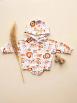 Boho Lions Hoodie Romper - MacroBaby