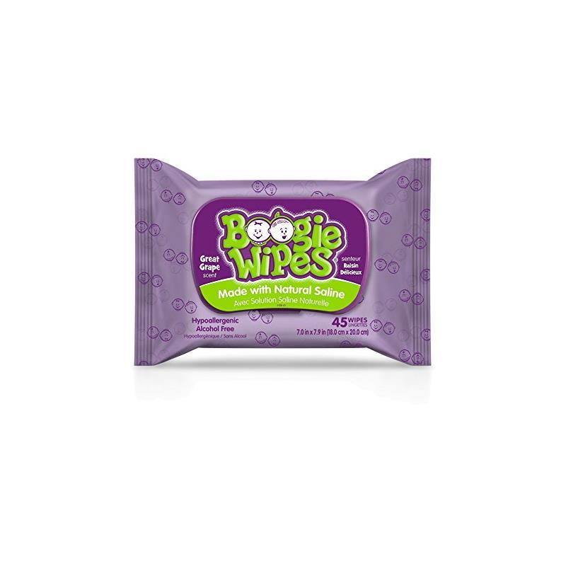 Boogie Wipes 90 Count, Grape Scented Image 2