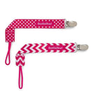 Booginhead - Pacifier Clip Pacigrip 2Pk, Pink Chevron Image 1