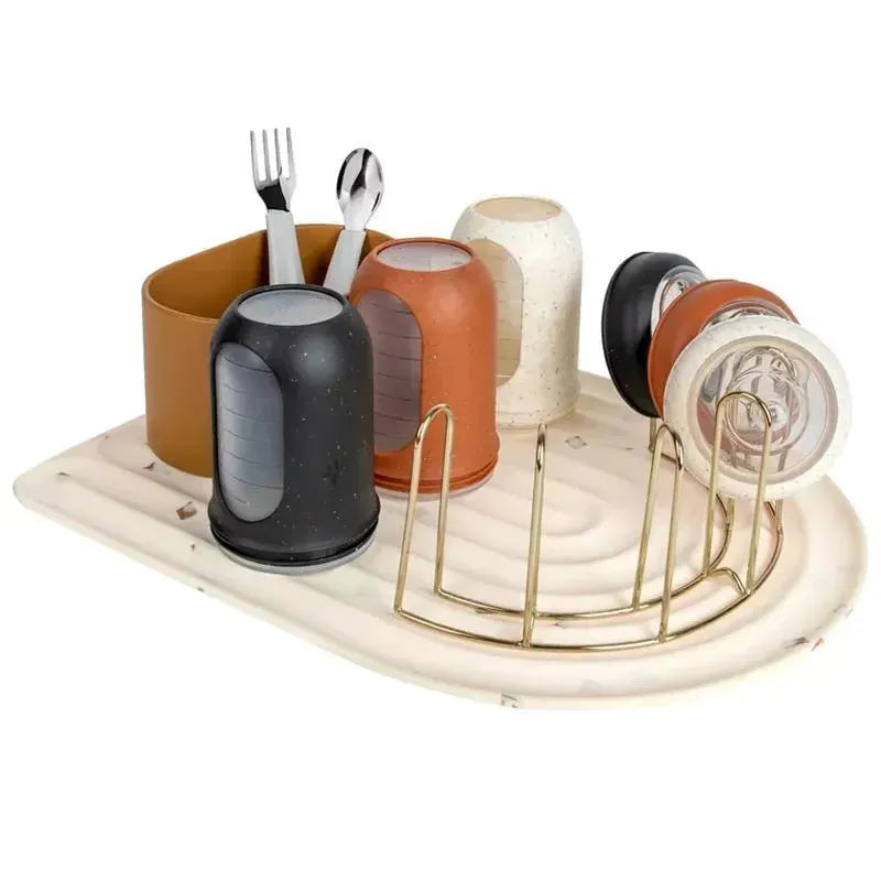 Boon - ARC Silicone Baby Bottle Drying Rack, Boho Beige Image 6