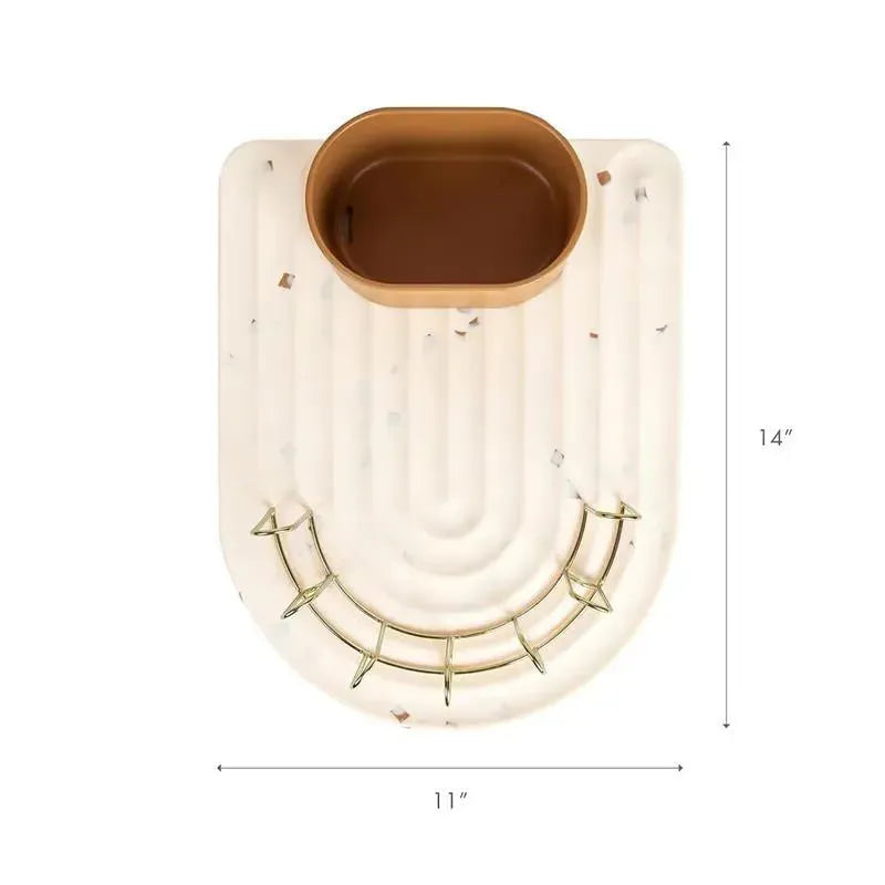 Boon - ARC Silicone Baby Bottle Drying Rack, Boho Beige Image 7