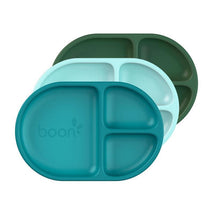 Boon - CHOW™ Bbay and Toddler Silicone Divided Plate Set, Blue Image 1